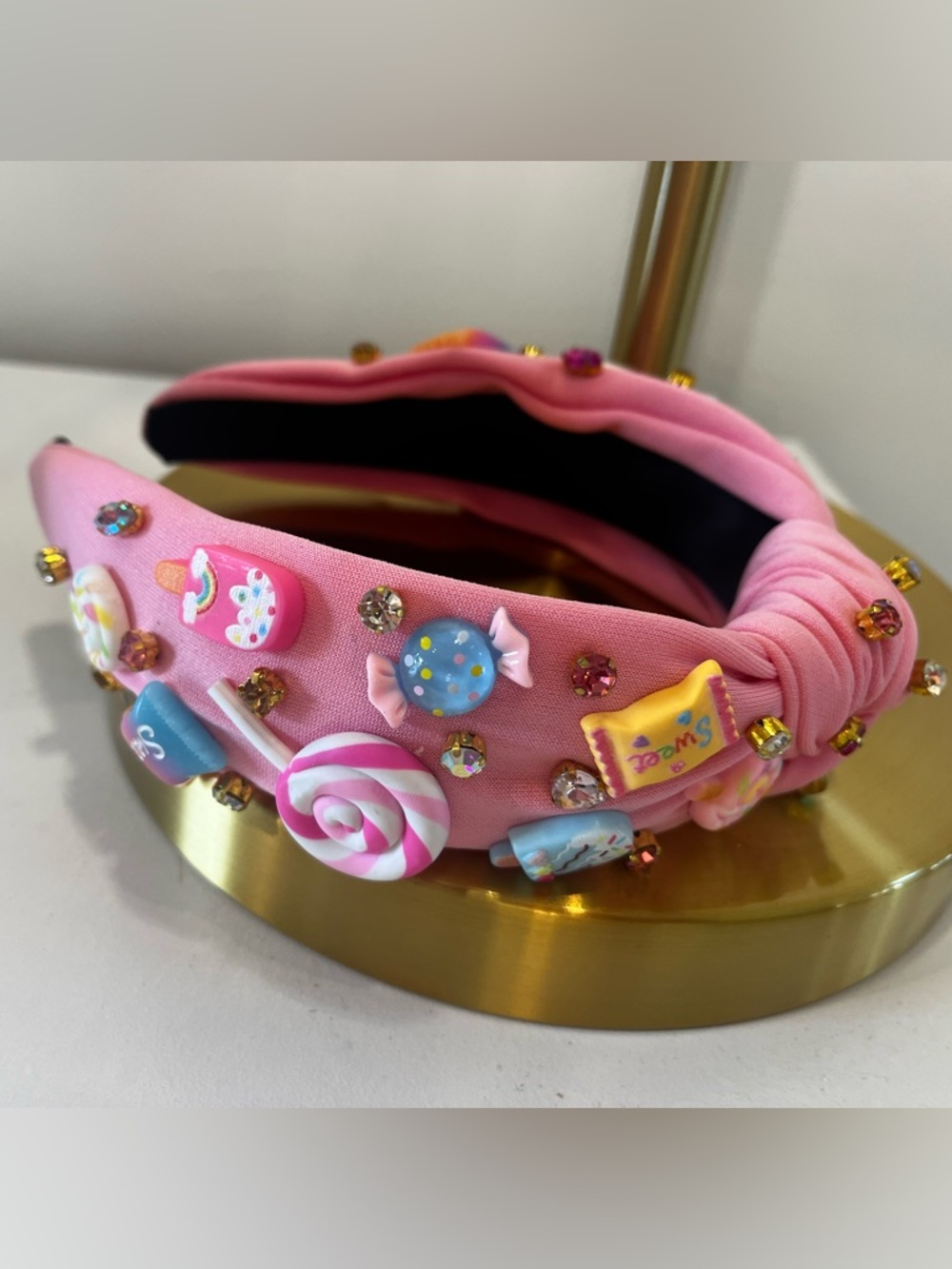 Pink Candy Charm Padded Headband